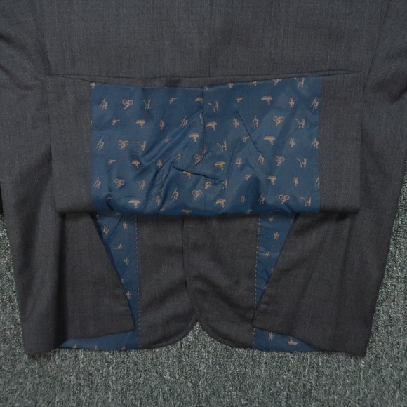 Ted Baker Blazer Mens 42R Gray Endurance Wool Double Vent Suit Jacket - Picture 9 of 15